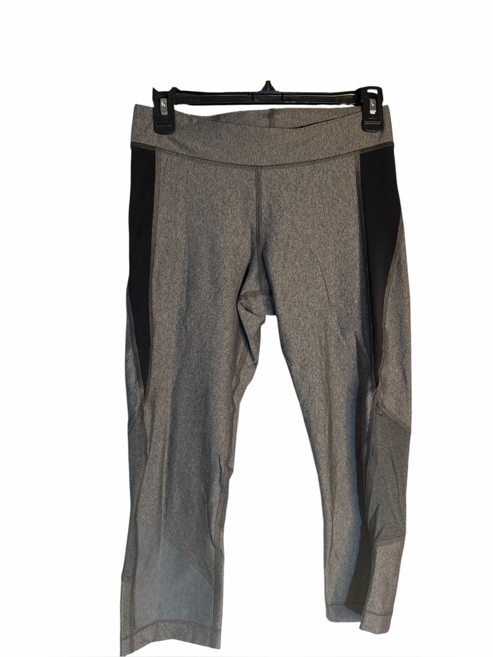 Under Armour Gray Compression Capri  Leggings with Black Inserts